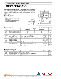 Datasheet DF20DB40 manufacturer SanRex